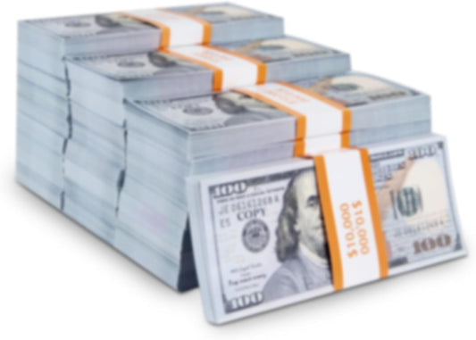 400Pcs Prop Money Play Money Number Learning Education Toys for Girls Boys,Props for Movie, Videos, Christmas,Birthday Party and Holida